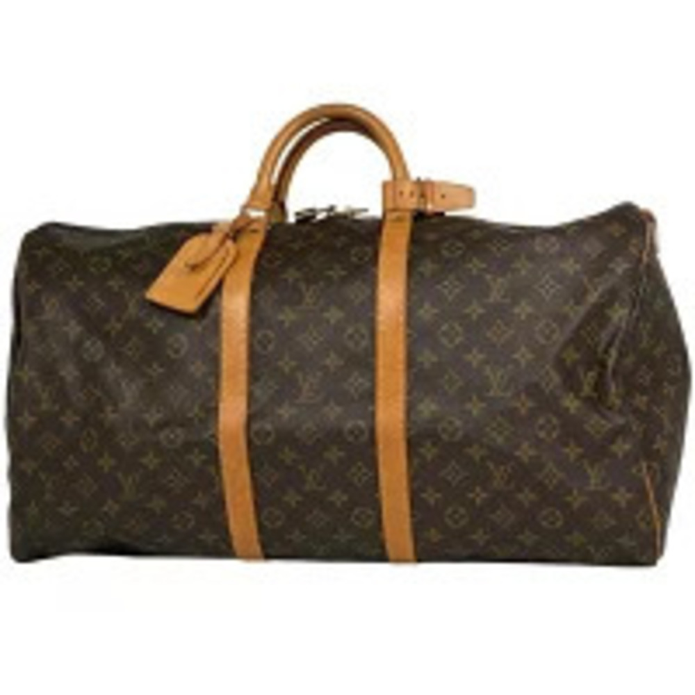 Louis Vuitton Keepall Handbag Travel Business Boston Bag Monogram Brown